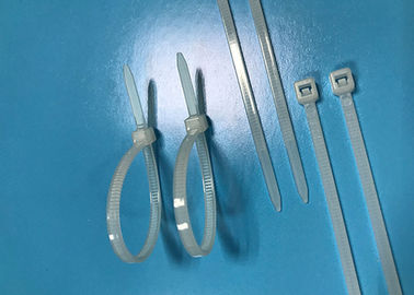 Largeur en nylon blanche 3.6mm de la longueur 100mm des serres-câble PA66 27 livres de résistance à la traction