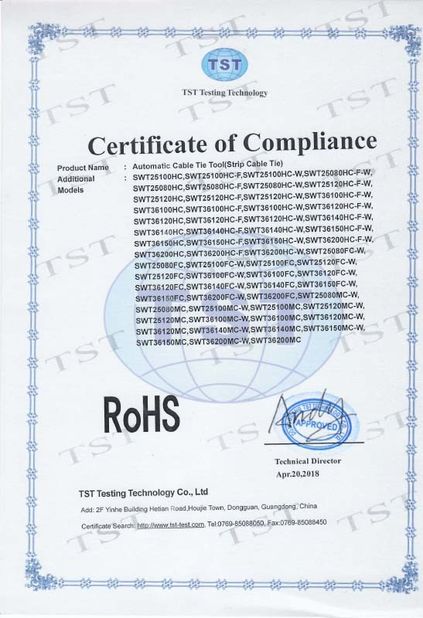 Chine Shenzhen Swift Automation Technology Co., Ltd. certifications